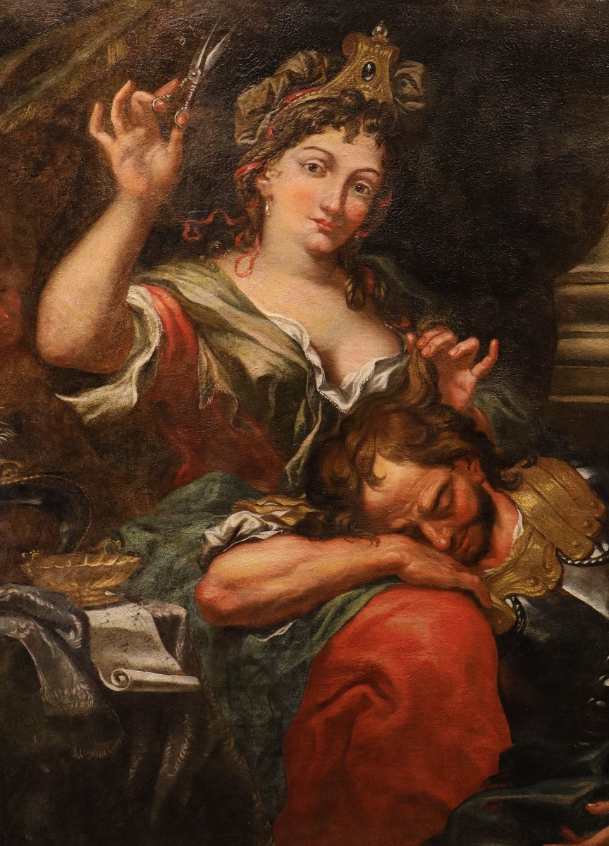 Samson And Delilah, Antonio Molinari (venice, 1655–1704) Attributed To-photo-4