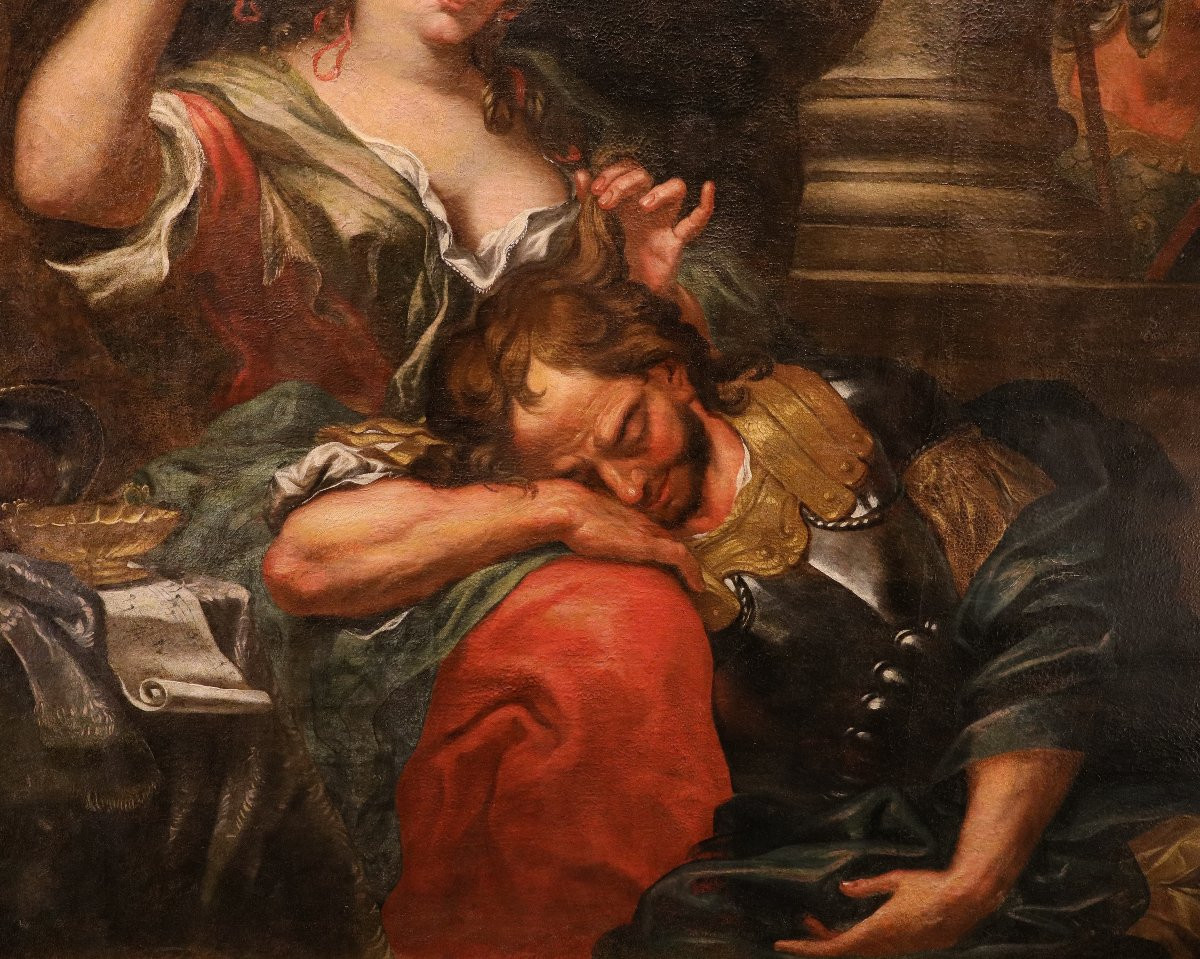 Samson And Delilah, Antonio Molinari (venice, 1655–1704) Attributed To-photo-2