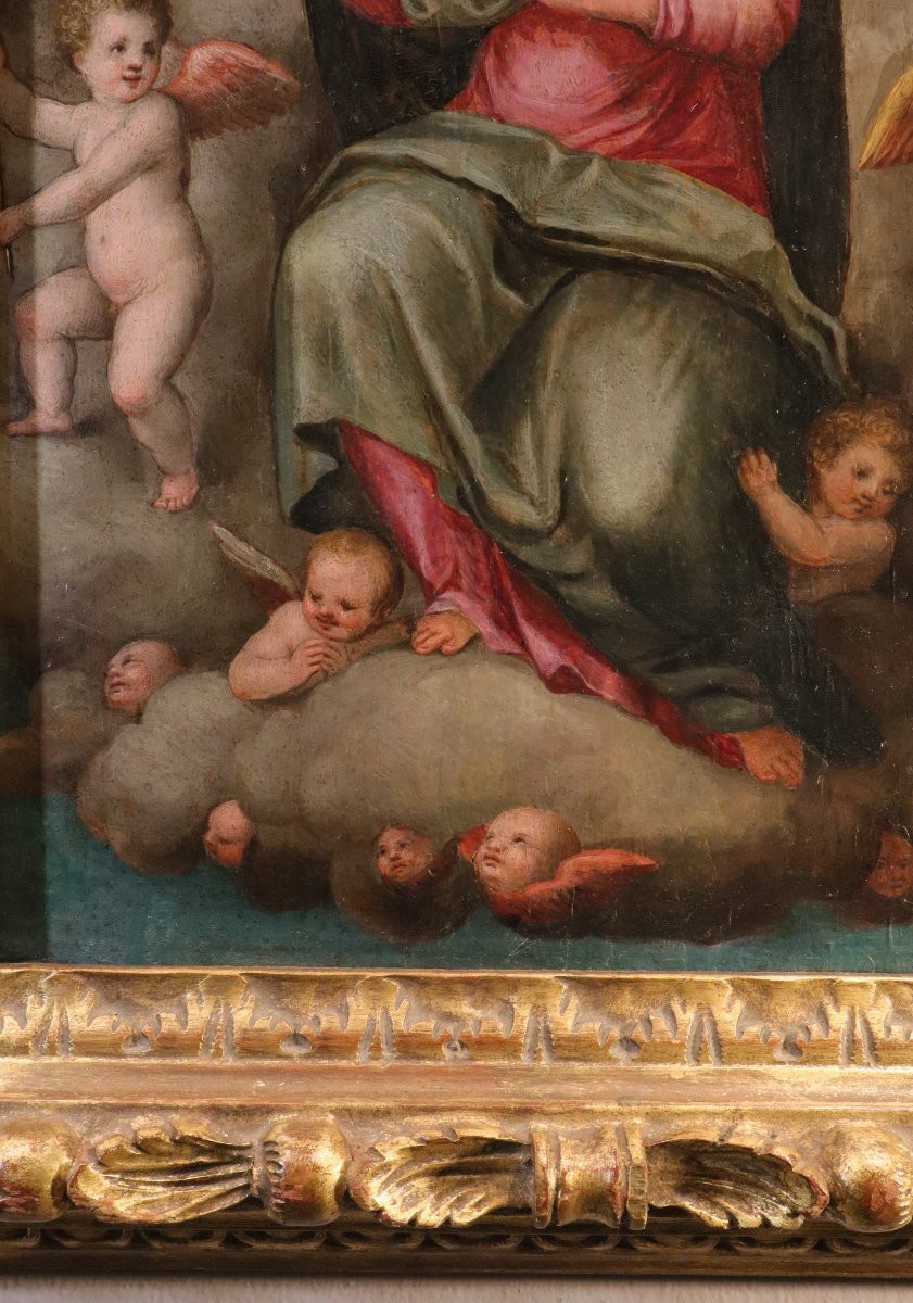Vierge en gloire parmi les anges, Giovanni Balducci (Florence, 1560 – Naples, après 1631)-photo-4