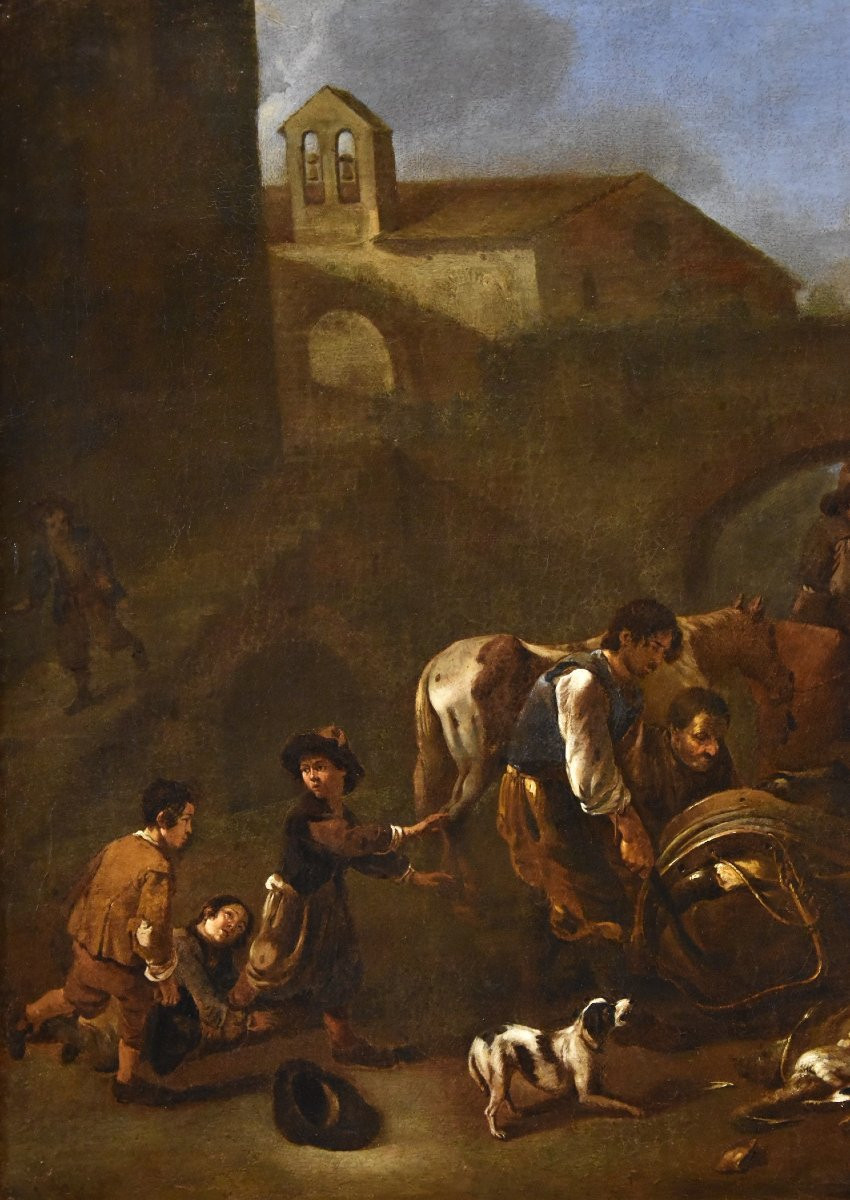 Return From The Hunt, Jan Miel (antwerp, 1599 - Turin, 1663) Attributable-photo-3