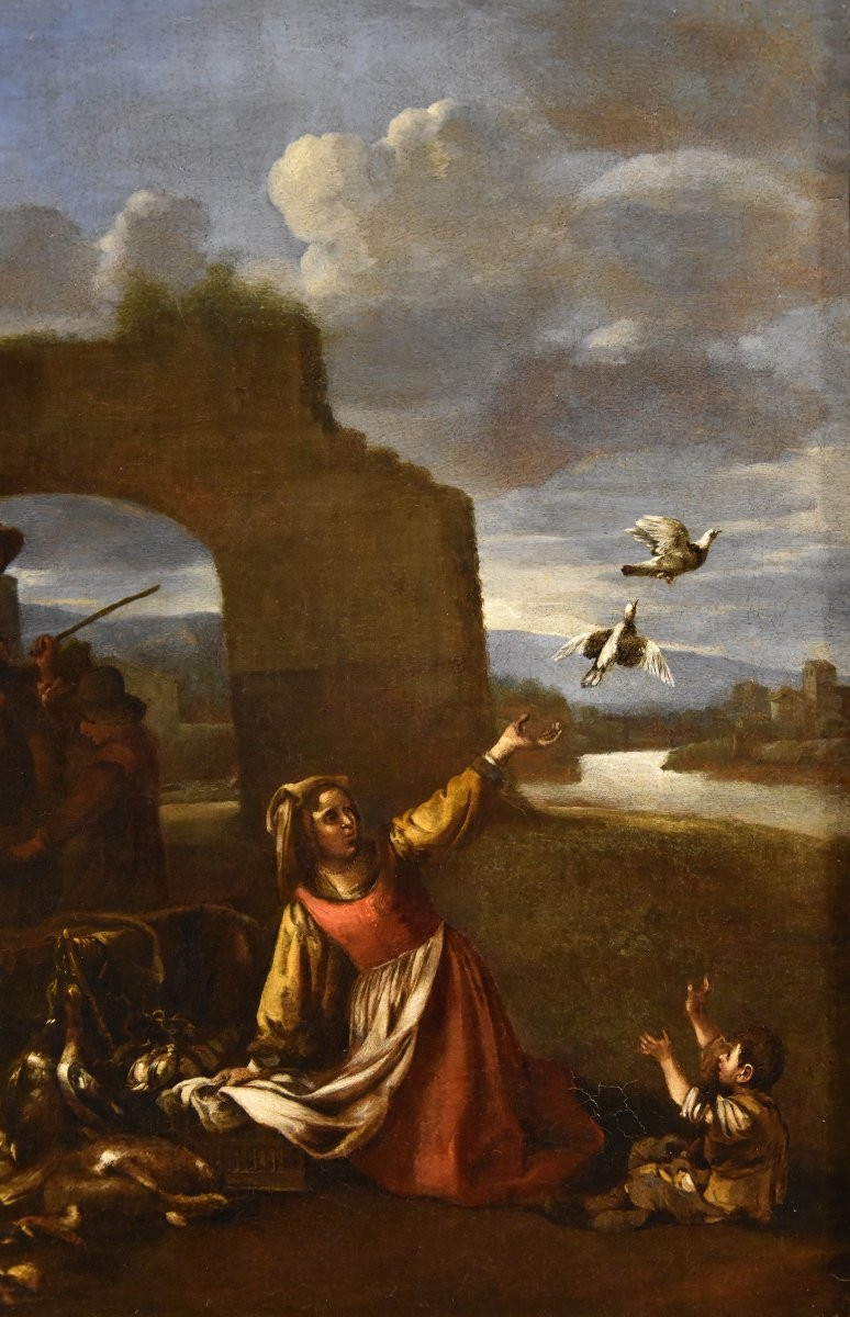 Return From The Hunt, Jan Miel (antwerp, 1599 - Turin, 1663) Attributable-photo-2