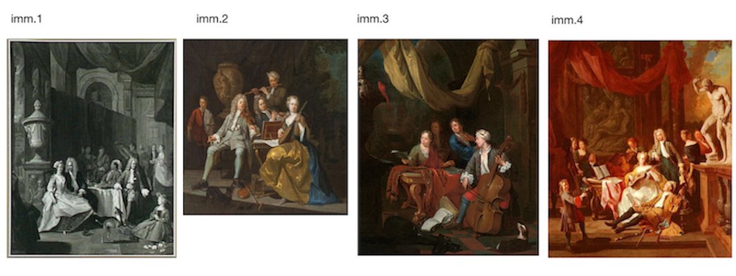 Banquet et Bagarre, Paire d'œuvres signées Pieter Angillis (1685 - 1734)-photo-2