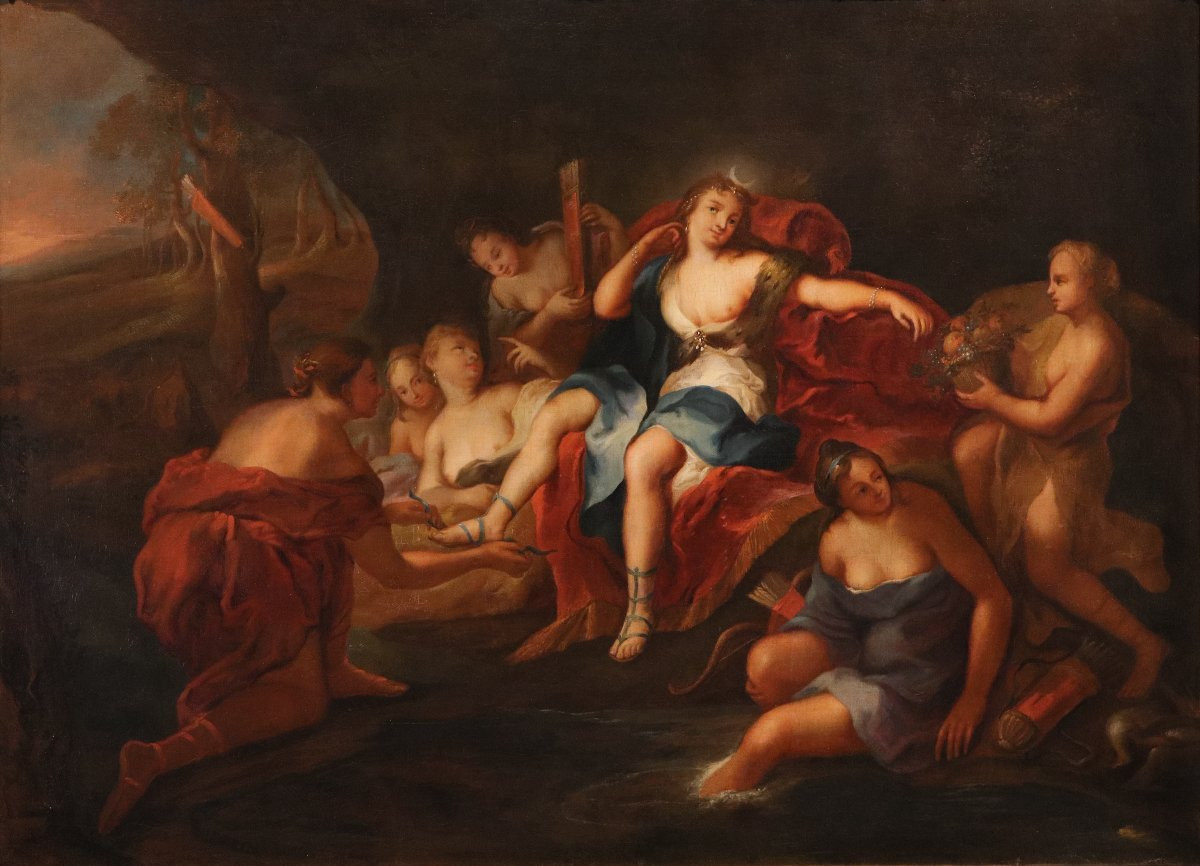 Diane et ses nymphes, Antoine Coypel (Paris, 1661 - 1722) Atelier-photo-2