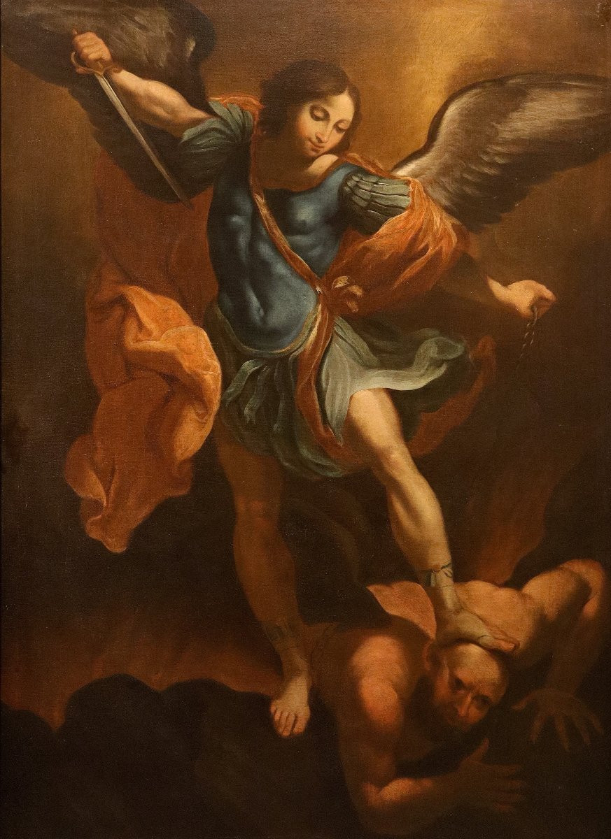 The Archangel Michael, Guido Reni (bologna, 1575–1642) Follower Of-photo-2