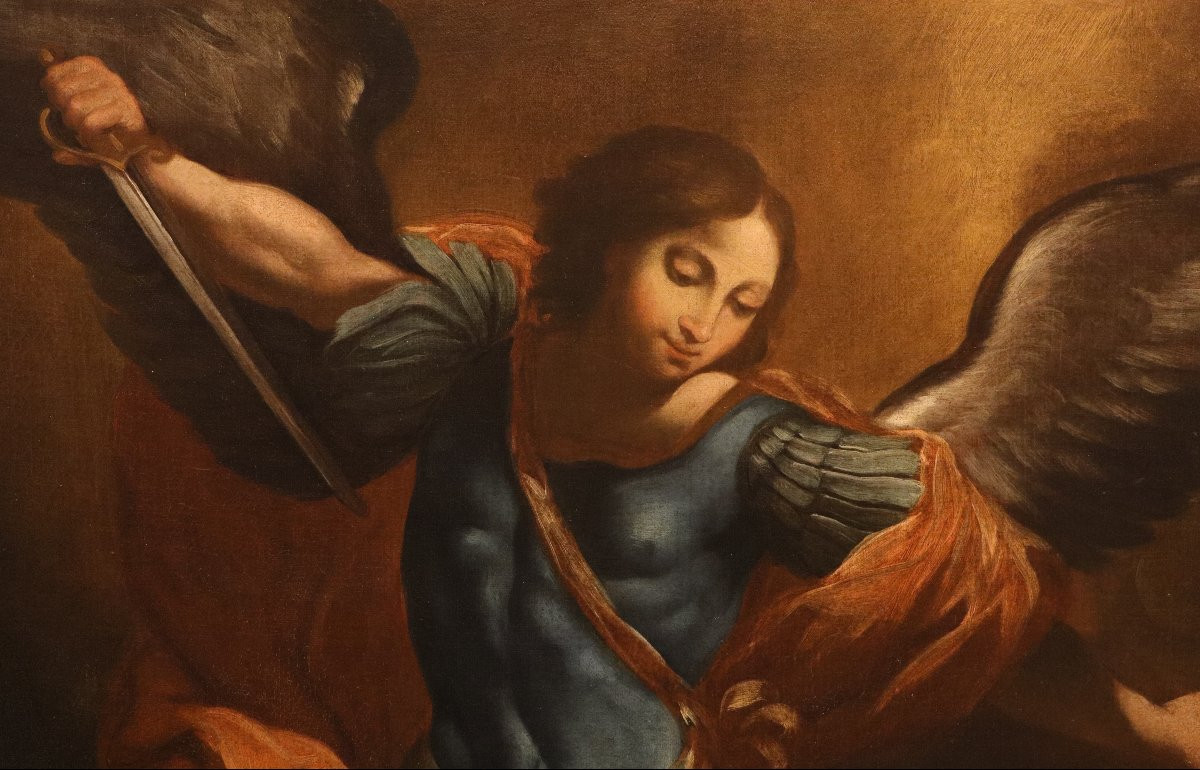 The Archangel Michael, Guido Reni (bologna, 1575–1642) Follower Of-photo-3