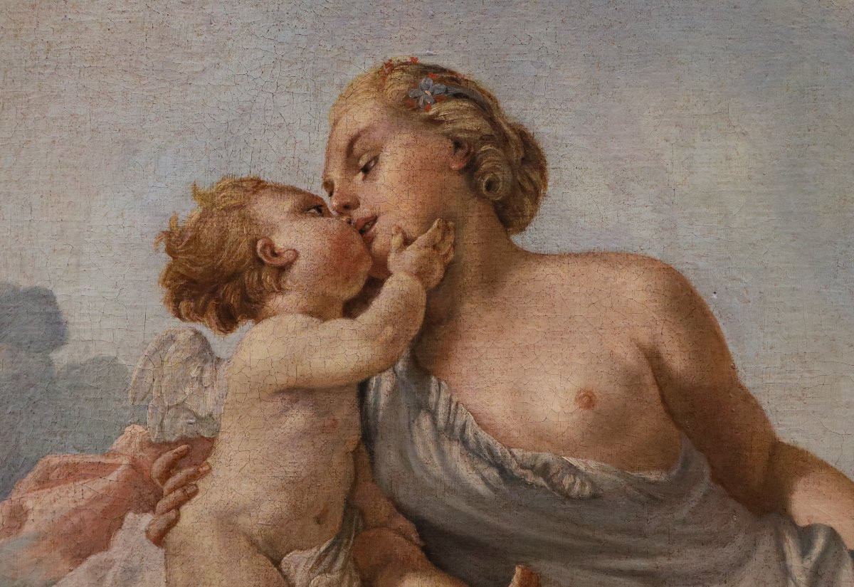 Venus And Cupid, Noël Hallé (paris, 1711–1781)-photo-4