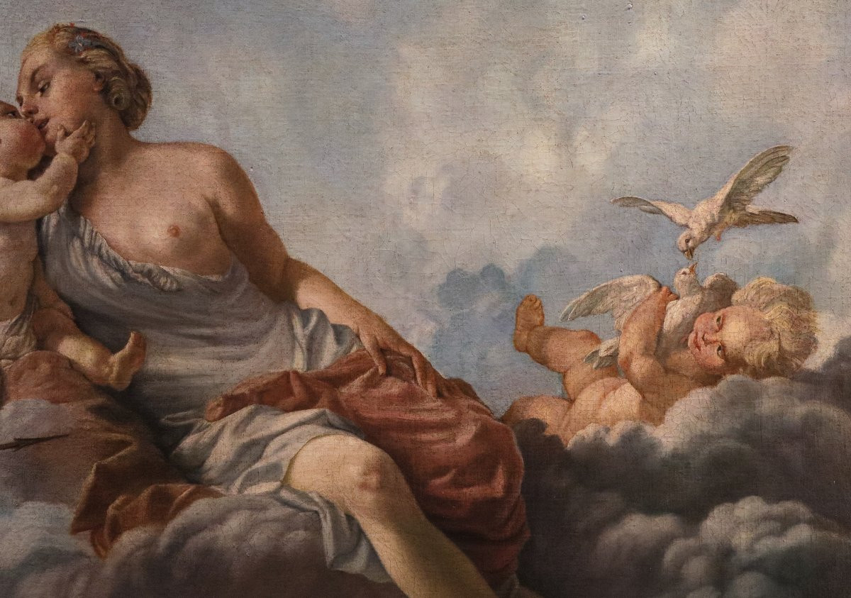 Venus And Cupid, Noël Hallé (paris, 1711–1781)-photo-1