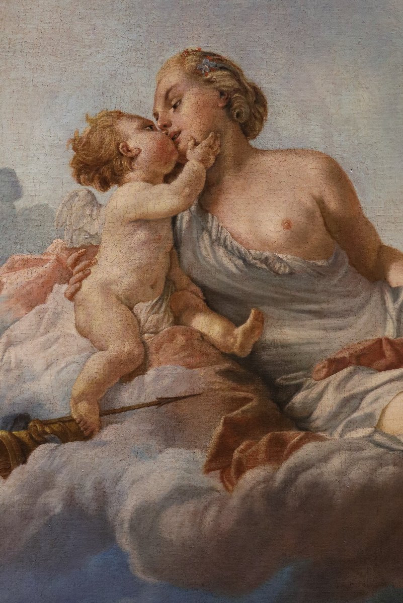 Venus And Cupid, Noël Hallé (paris, 1711–1781)-photo-3