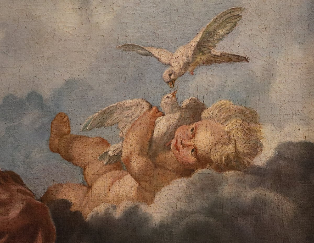 Venus And Cupid, Noël Hallé (paris, 1711–1781)-photo-5