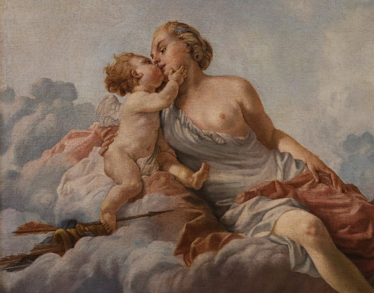 Venus And Cupid, Noël Hallé (paris, 1711–1781)-photo-7