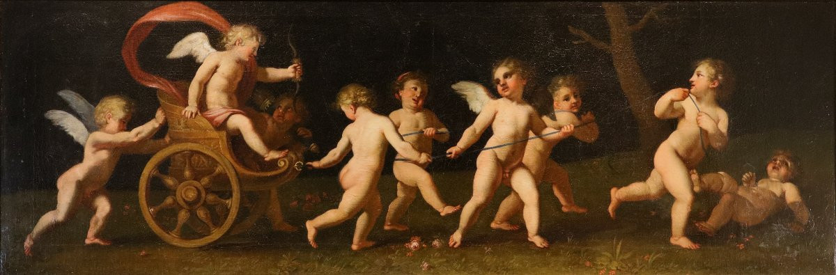 Cupids At Play With Venus’s Chariot, Francesco Albani (bologna 1578–1660) Workshop-photo-2