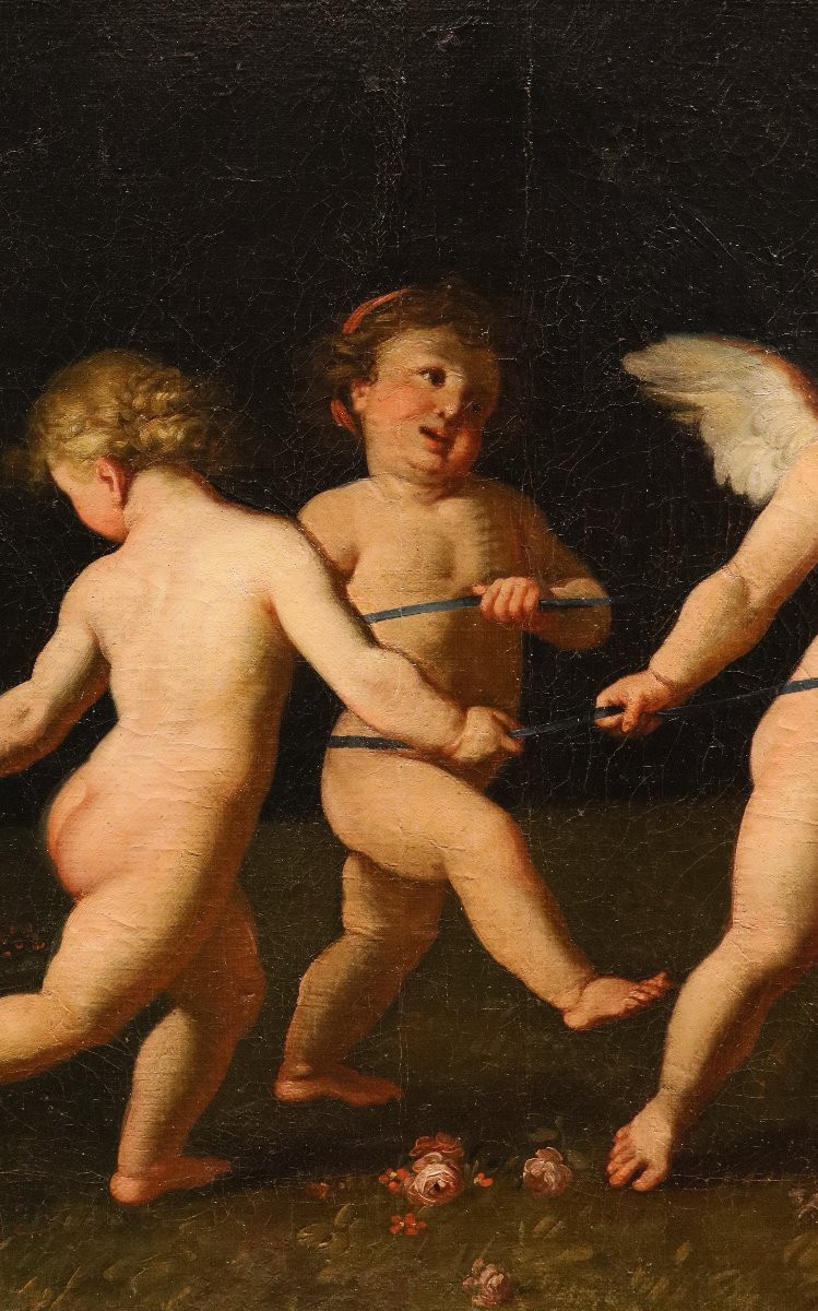 Cupids At Play With Venus’s Chariot, Francesco Albani (bologna 1578–1660) Workshop-photo-3