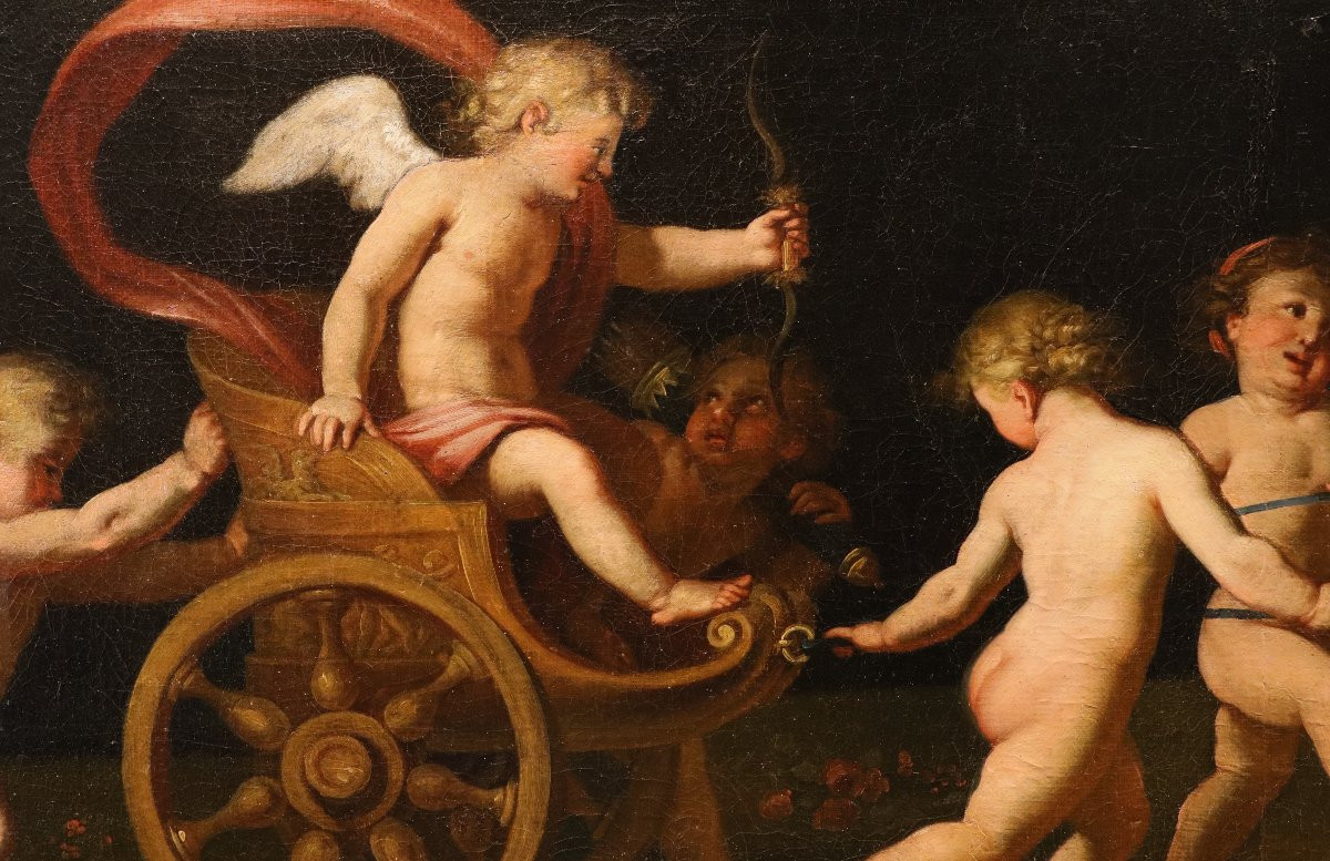 Cupids At Play With Venus’s Chariot, Francesco Albani (bologna 1578–1660) Workshop-photo-4