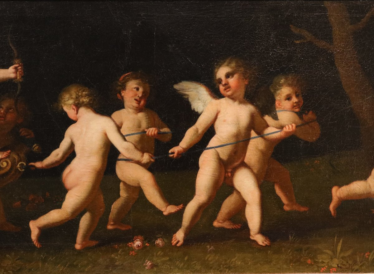 Cupids At Play With Venus’s Chariot, Francesco Albani (bologna 1578–1660) Workshop-photo-4