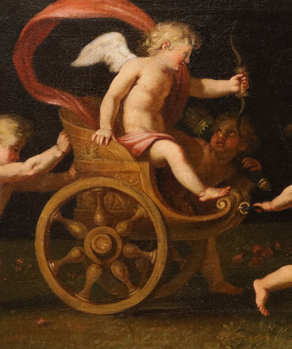 Cupids At Play With Venus’s Chariot, Francesco Albani (bologna 1578–1660) Workshop-photo-6