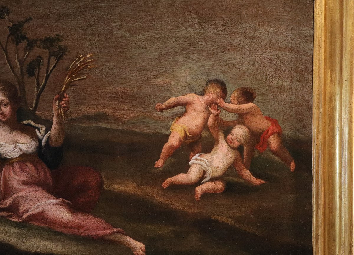 Allégorie de l'Été sous les traits de Cérès, École française du XVIIe siècle-photo-2