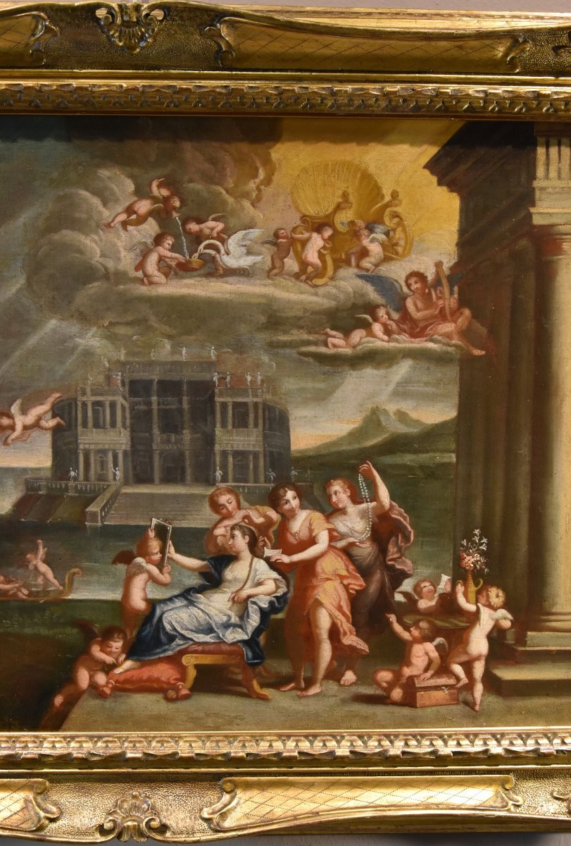 La Toilette de Vénus, Francesco Albani (Bologne 1578 - 1660) Suiveur de-photo-4