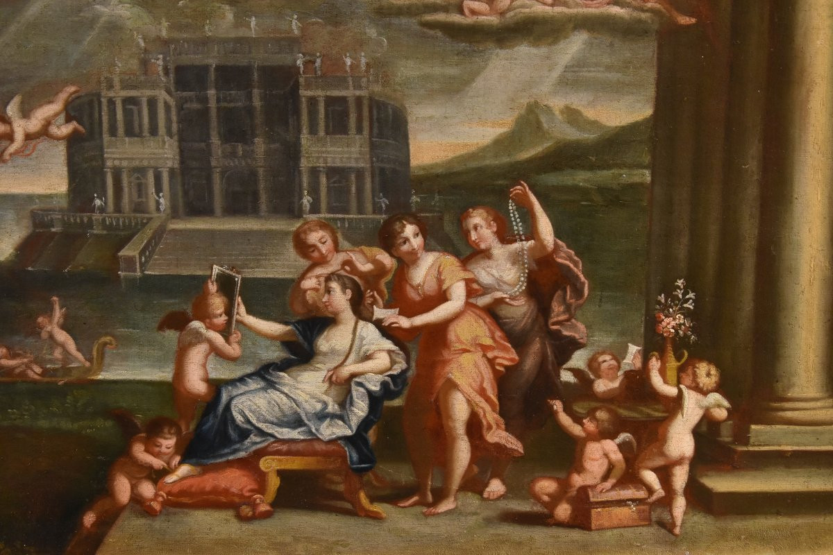 La Toilette de Vénus, Francesco Albani (Bologne 1578 - 1660) Suiveur de-photo-4
