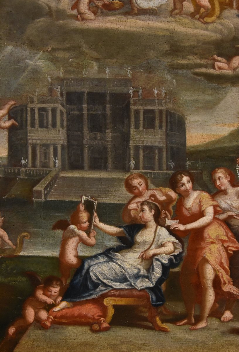 La Toilette de Vénus, Francesco Albani (Bologne 1578 - 1660) Suiveur de-photo-5