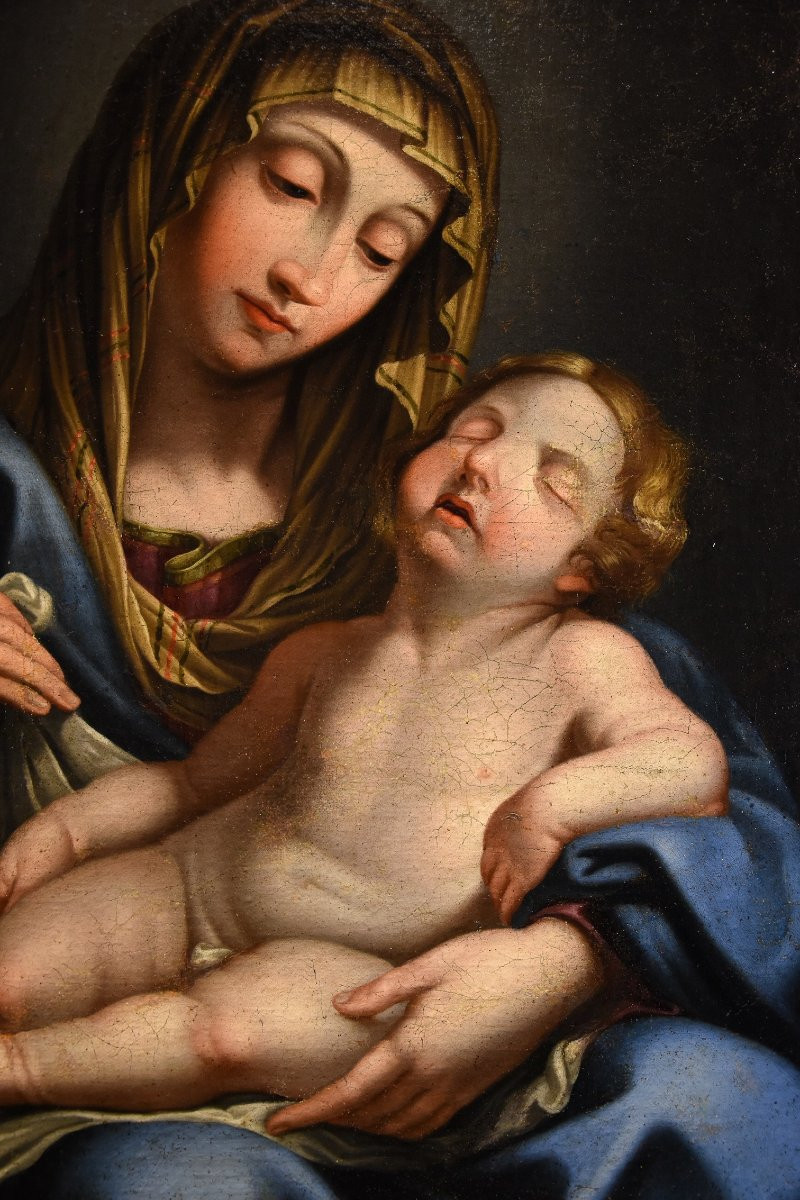 Giovan Battista Salvi Dit "il Sassoferrato" (1609 - 1685), Madone à l'Enfant Endormi-photo-3