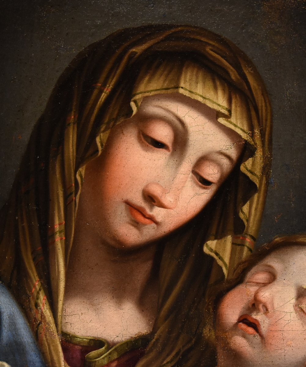Giovan Battista Salvi Dit "il Sassoferrato" (1609 - 1685), Madone à l'Enfant Endormi-photo-4