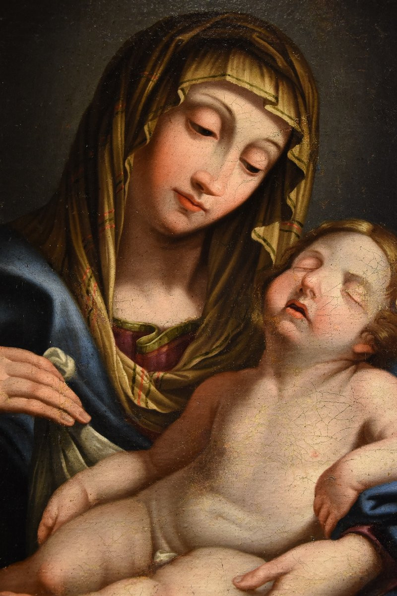 Giovan Battista Salvi Dit "il Sassoferrato" (1609 - 1685), Madone à l'Enfant Endormi-photo-5