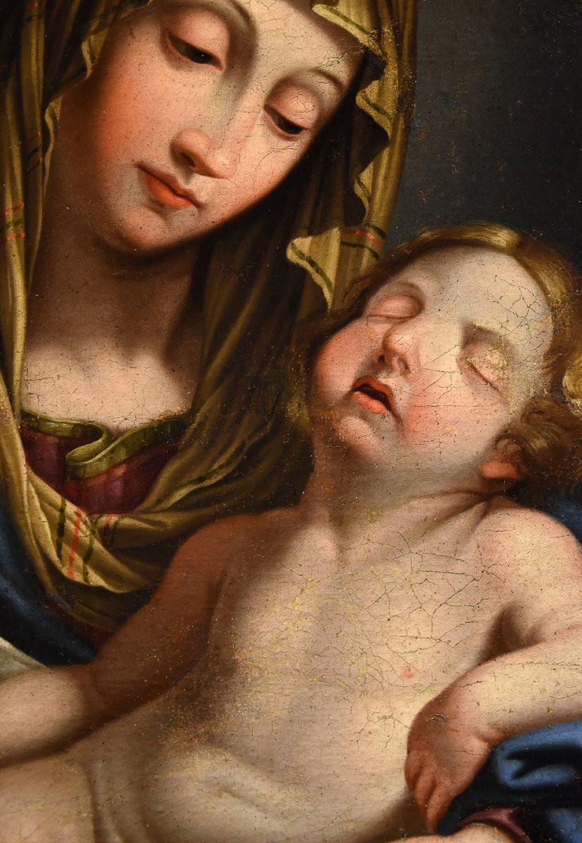 Giovan Battista Salvi Dit "il Sassoferrato" (1609 - 1685), Madone à l'Enfant Endormi-photo-6