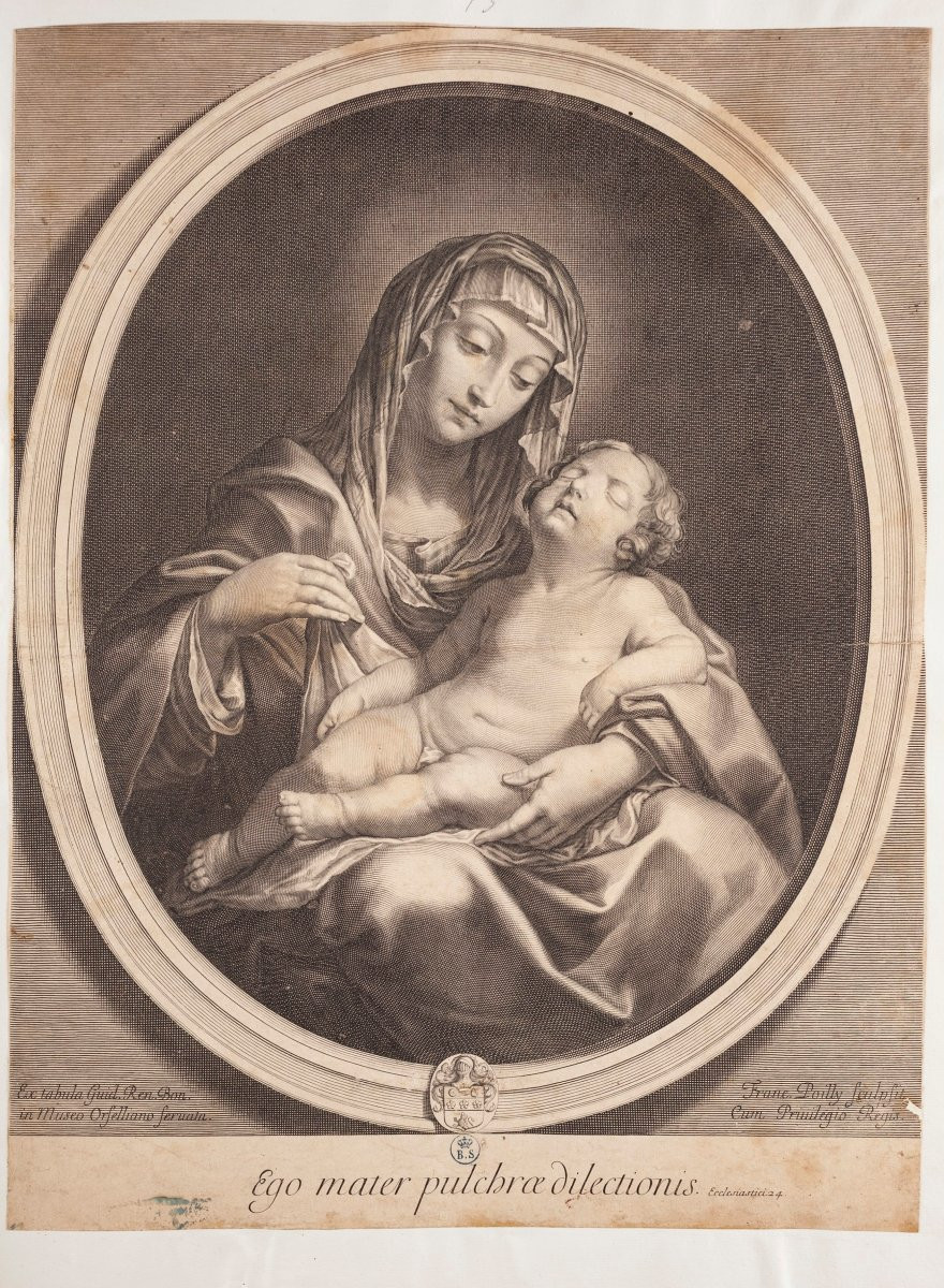 Giovan Battista Salvi Dit "il Sassoferrato" (1609 - 1685), Madone à l'Enfant Endormi-photo-8