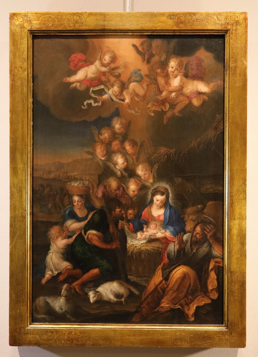 The Adoration Of The Shepherds, Pieter Van Lint (antwerp, 1609–1690) Workshop-photo-2