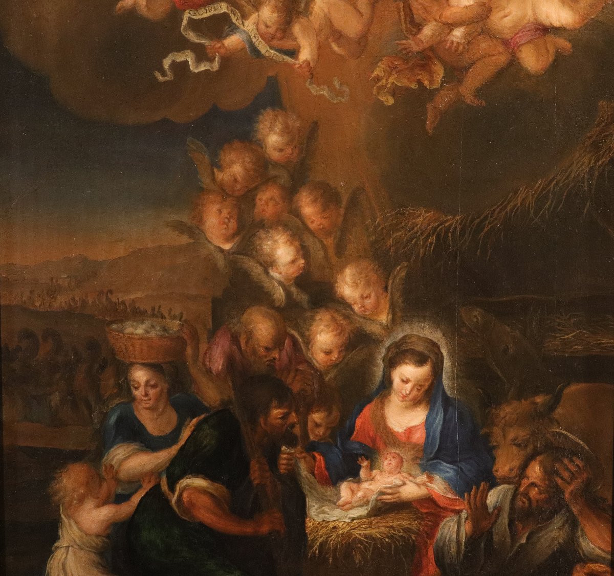 The Adoration Of The Shepherds, Pieter Van Lint (antwerp, 1609–1690) Workshop-photo-3