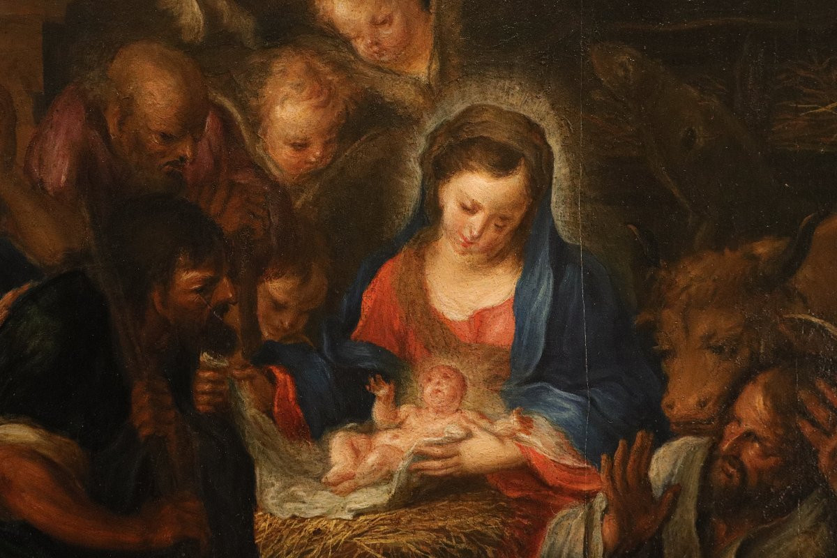 The Adoration Of The Shepherds, Pieter Van Lint (antwerp, 1609–1690) Workshop-photo-6