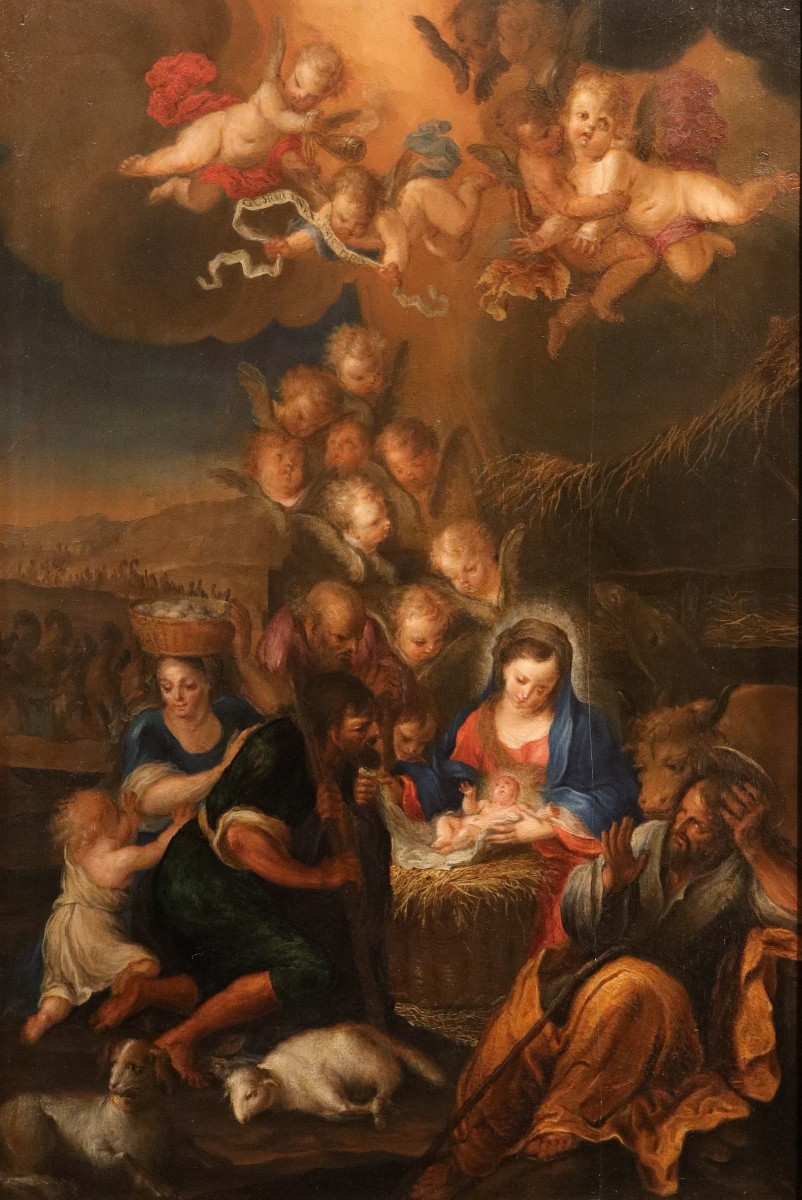 The Adoration Of The Shepherds, Pieter Van Lint (antwerp, 1609–1690) Workshop