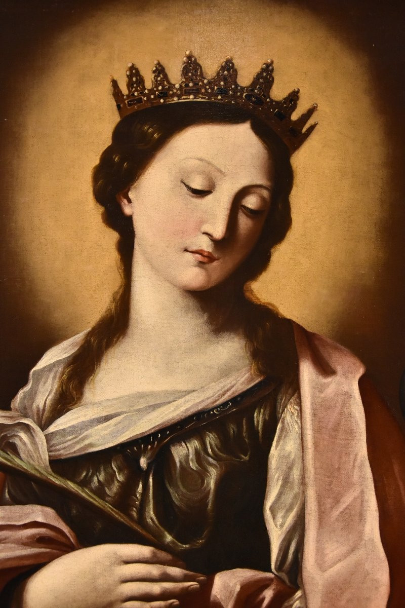 Sainte Catherine d'Alexandrie, Guido Reni (Bologne 1575 - 1642) Atelier De -photo-3