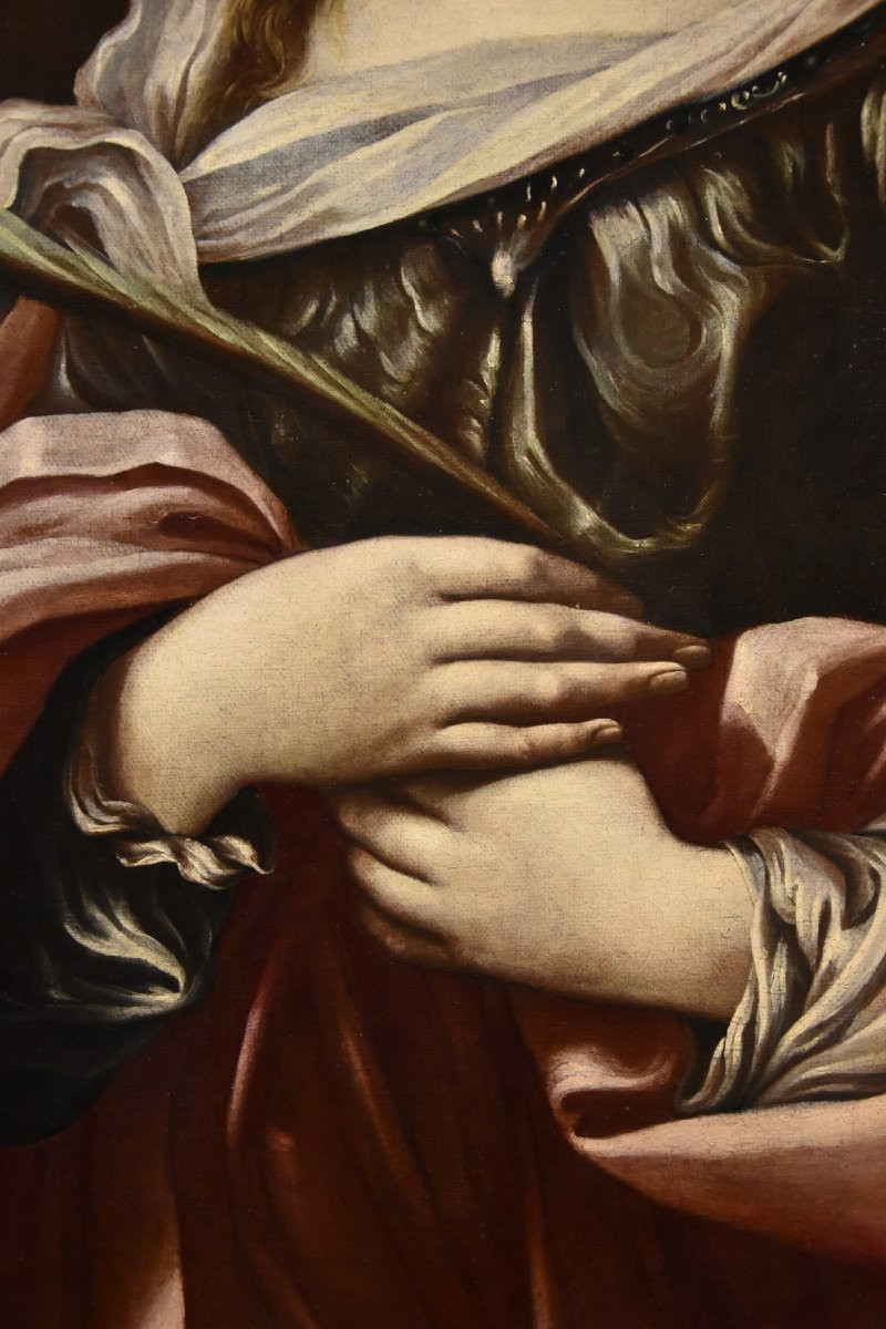 Sainte Catherine d'Alexandrie, Guido Reni (Bologne 1575 - 1642) Atelier De -photo-5
