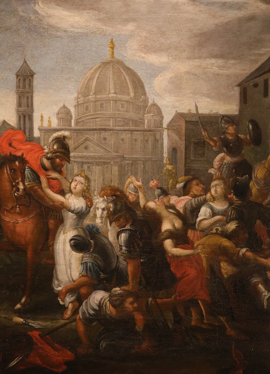 L'enlèvement des Sabines, Vincent Malò (Cambrai, vers 1595/1600 - Rome, 1649) attribué-photo-1