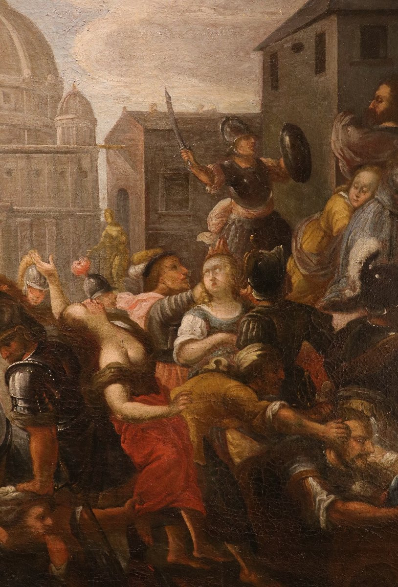 L'enlèvement des Sabines, Vincent Malò (Cambrai, vers 1595/1600 - Rome, 1649) attribué-photo-4