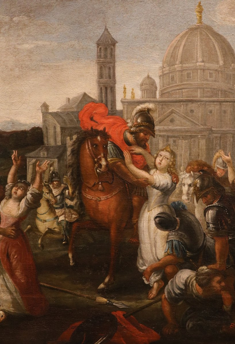 L'enlèvement des Sabines, Vincent Malò (Cambrai, vers 1595/1600 - Rome, 1649) attribué-photo-5