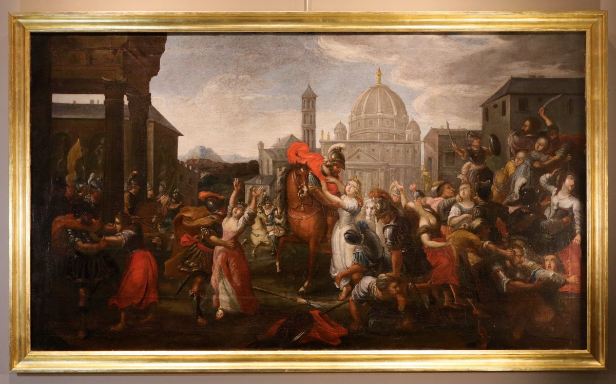 L'enlèvement des Sabines, Vincent Malò (Cambrai, vers 1595/1600 - Rome, 1649) attribué