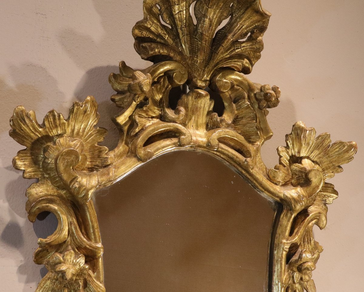Paire de miroirs Louis XV (Italie, Venise  XVIIIe siècle)-photo-3