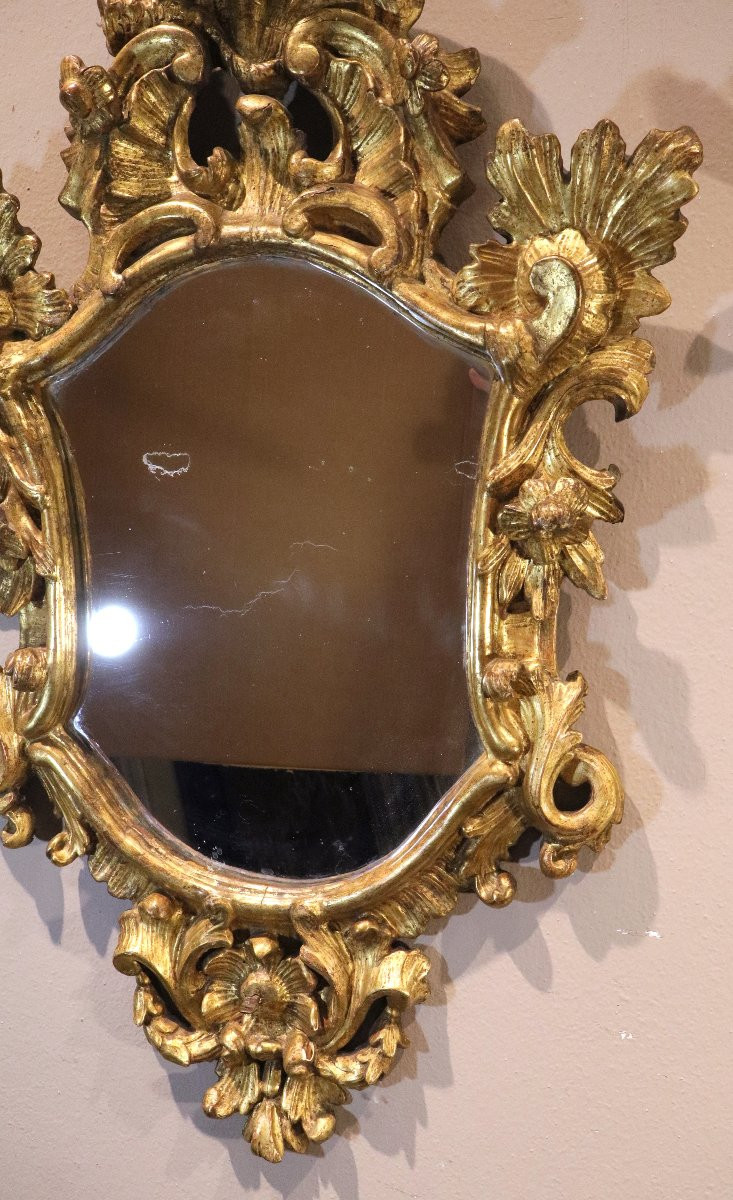 Paire de miroirs Louis XV (Italie, Venise  XVIIIe siècle)-photo-5