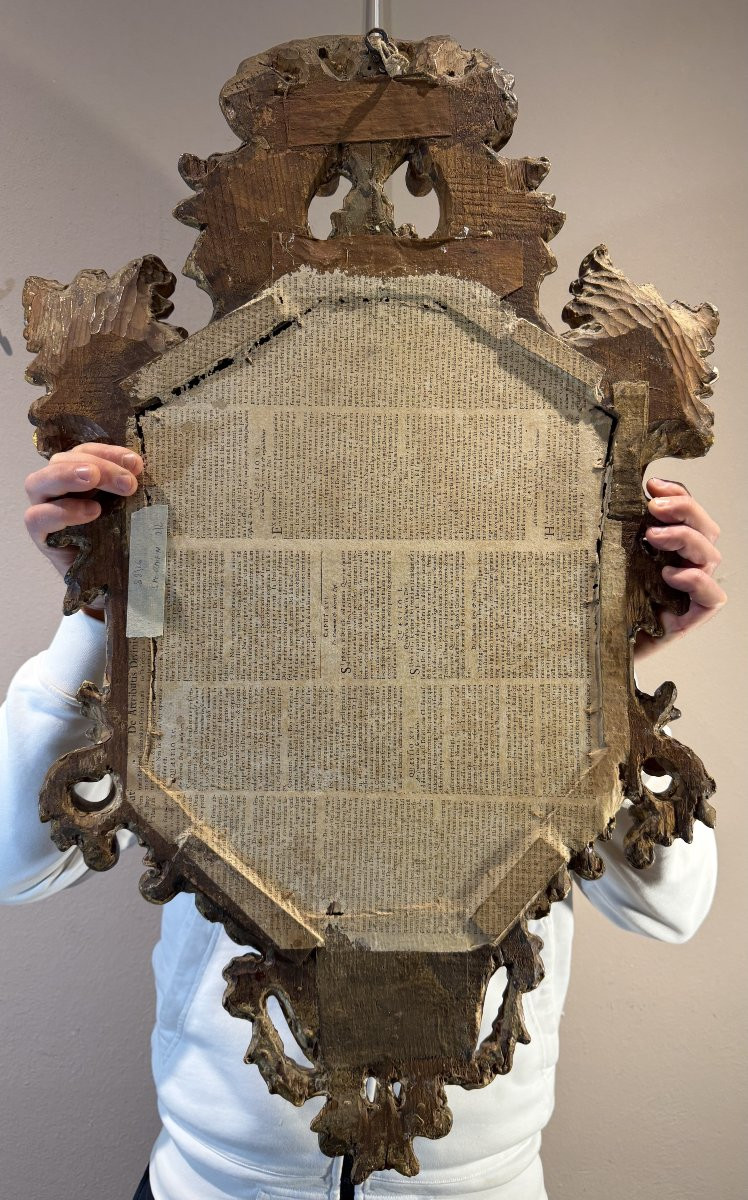 Paire de miroirs Louis XV (Italie, Venise  XVIIIe siècle)-photo-8