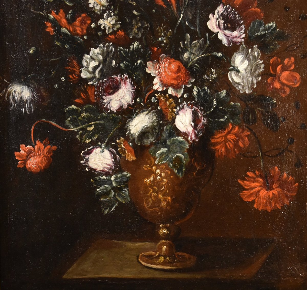 Francesca Volò Smiller (Milan, 1657 - 1700), Nature morte de fleurs-photo-1