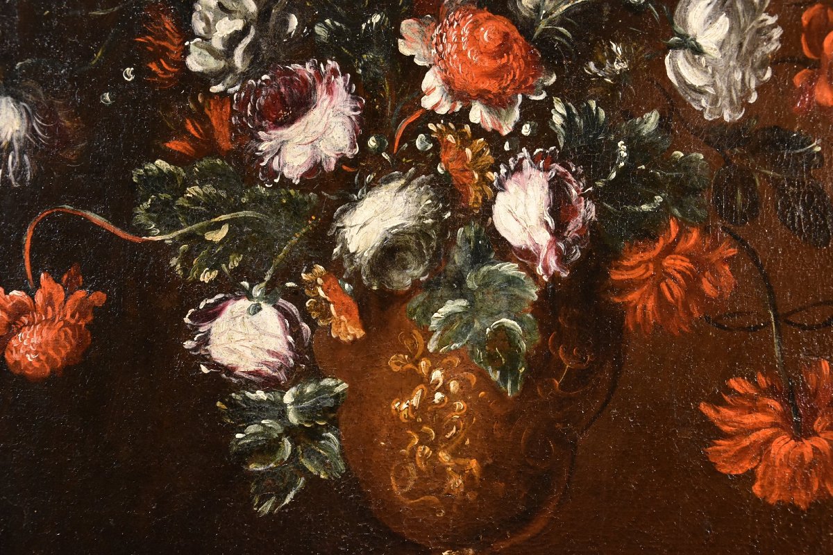 Francesca Volò Smiller (Milan, 1657 - 1700), Nature morte de fleurs-photo-2