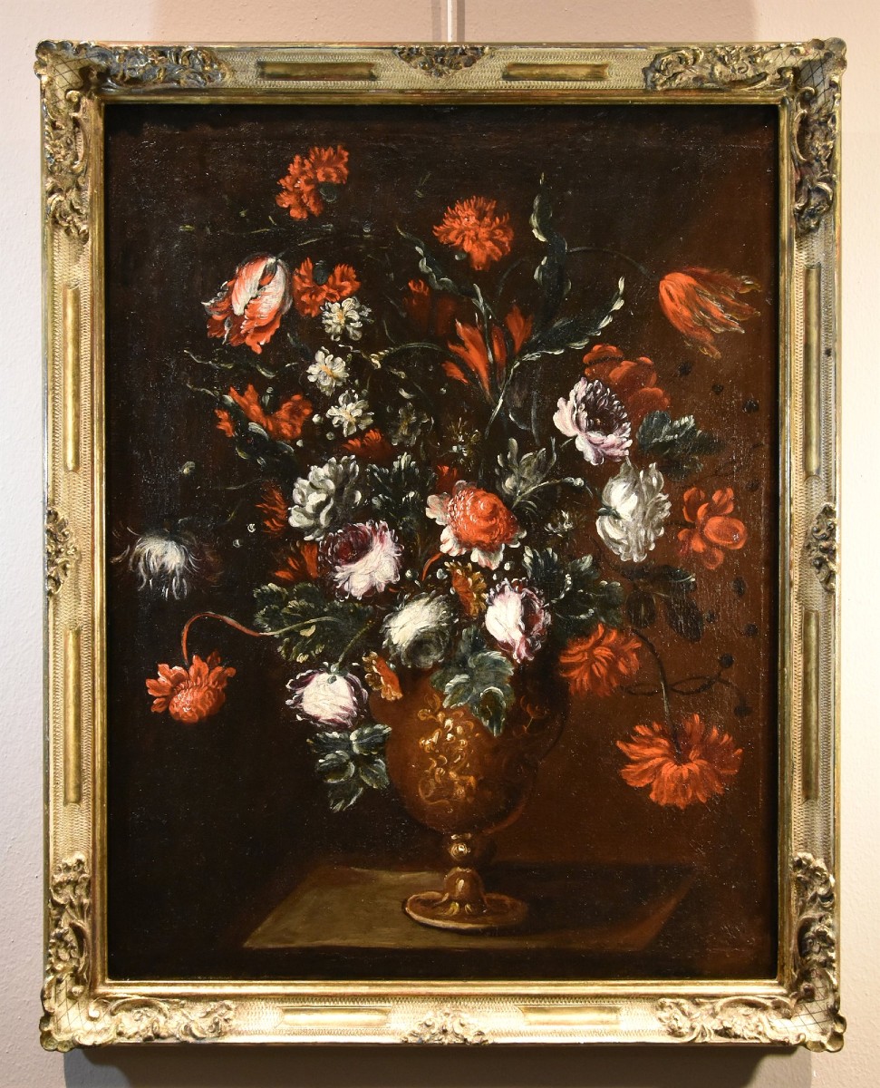 Francesca Volò Smiller (Milan, 1657 - 1700), Nature morte de fleurs