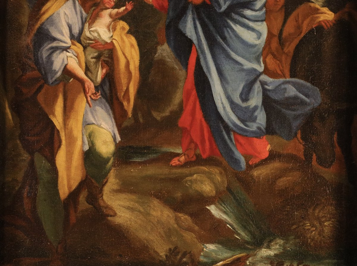 La Sainte Famille avec des anges (esquisse), Andrea Lanzani (Milan, 1641 - 1712)-photo-5