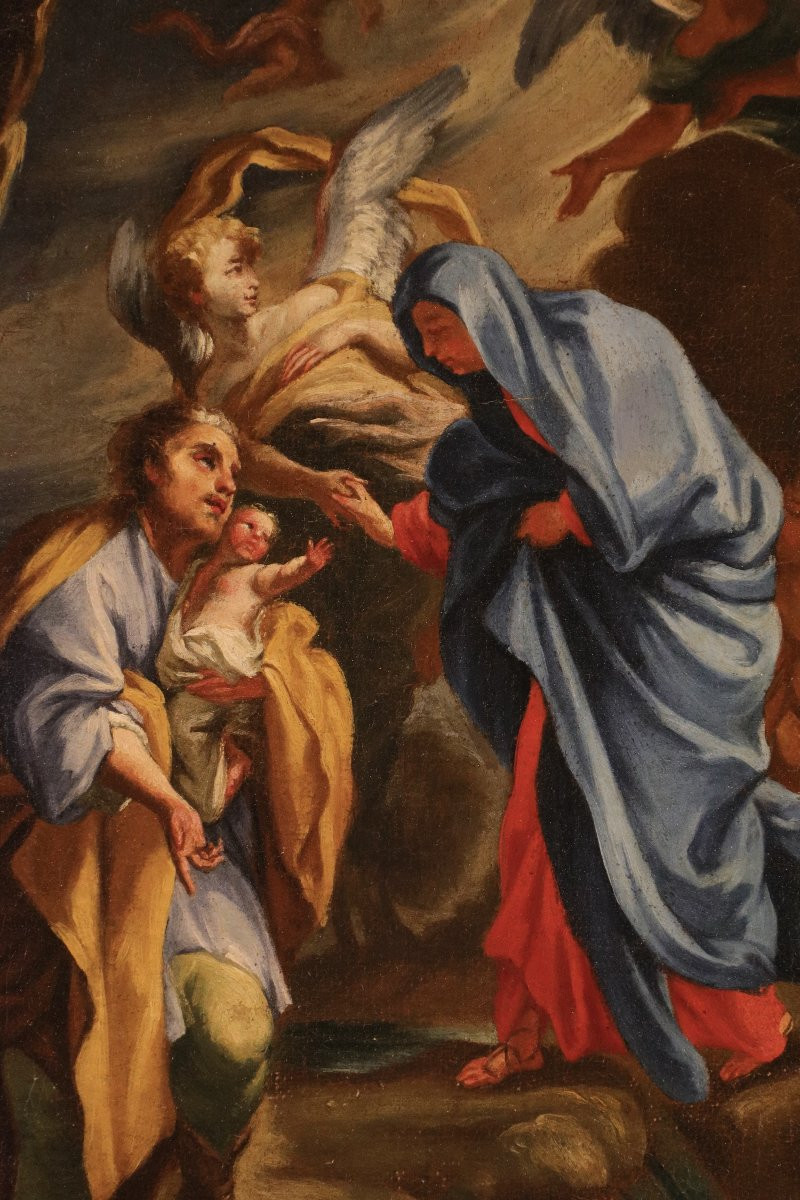 La Sainte Famille avec des anges (esquisse), Andrea Lanzani (Milan, 1641 - 1712)-photo-7