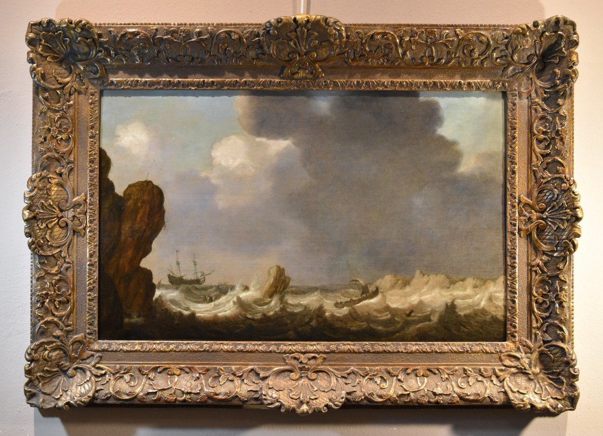 Vue marine avec navires, Julius Porcellis (Rotterdam 1610 – 1645 Leyde)-photo-2