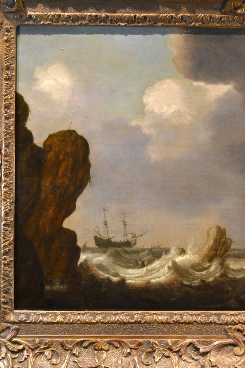 Vue marine avec navires, Julius Porcellis (Rotterdam 1610 – 1645 Leyde)-photo-4