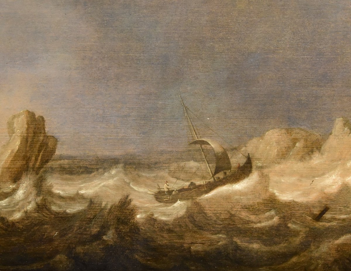 Vue marine avec navires, Julius Porcellis (Rotterdam 1610 – 1645 Leyde)-photo-3