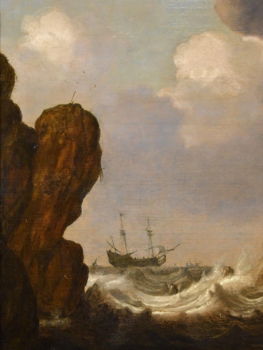 Vue marine avec navires, Julius Porcellis (Rotterdam 1610 – 1645 Leyde)-photo-5